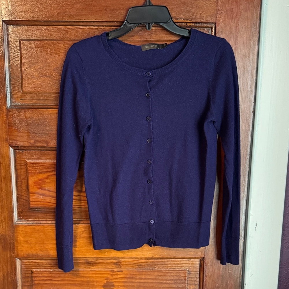 The Limited Purple Cardigan Sweater